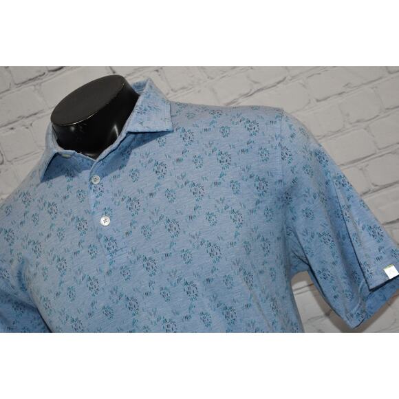 Tasc Golf Polo Shirt Mens Size Large Modal Polyester Blend Blue Performance - Picture 1 of 8